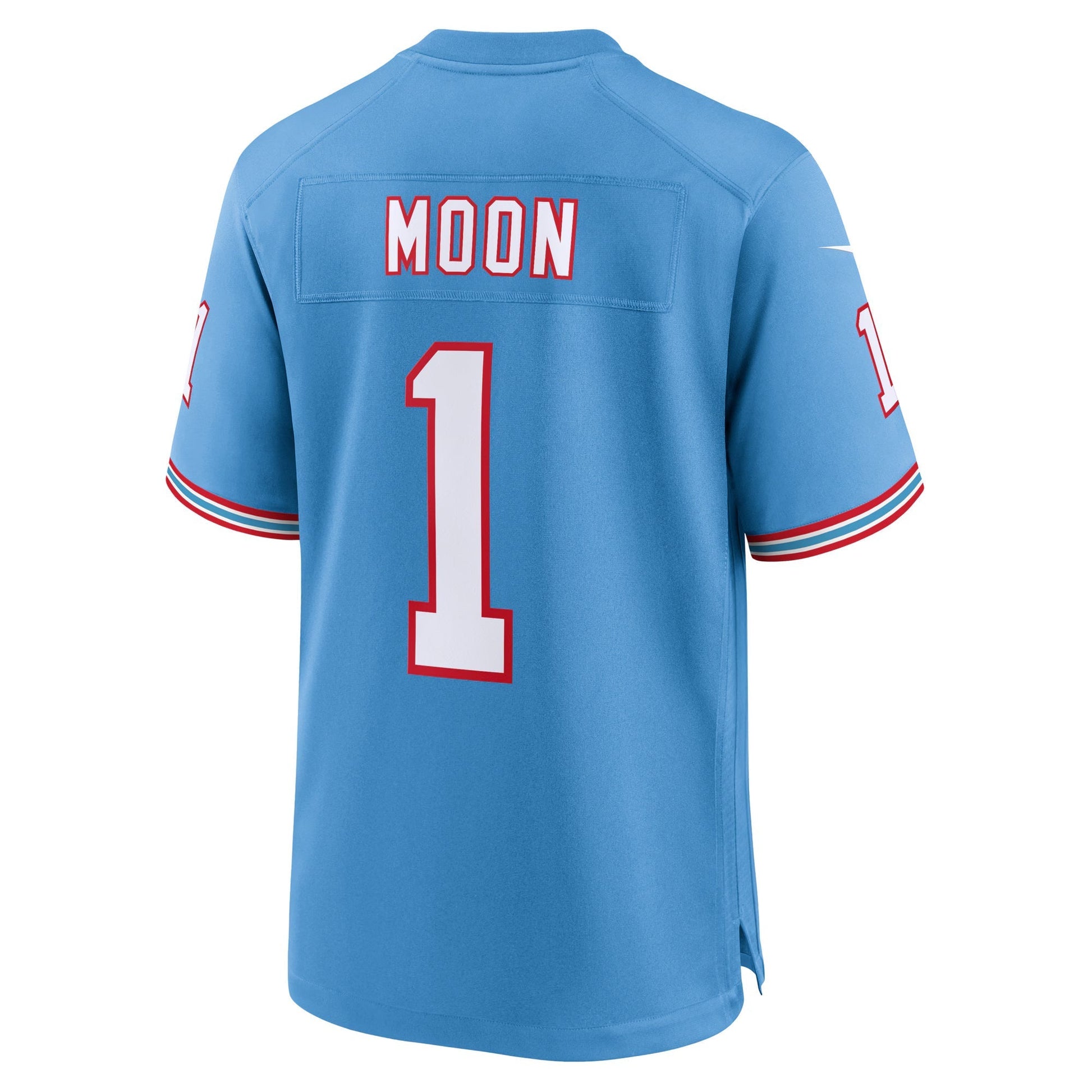 Tennessee Titans Warren Moon Light Blue Retired Player Alternate Game Jersey football jersey product view 2