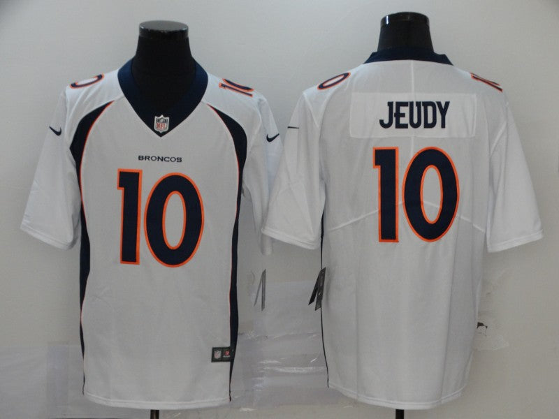 Men's Denver Broncos Jerry Jeudy White Game Jersey football jersey product view 1
