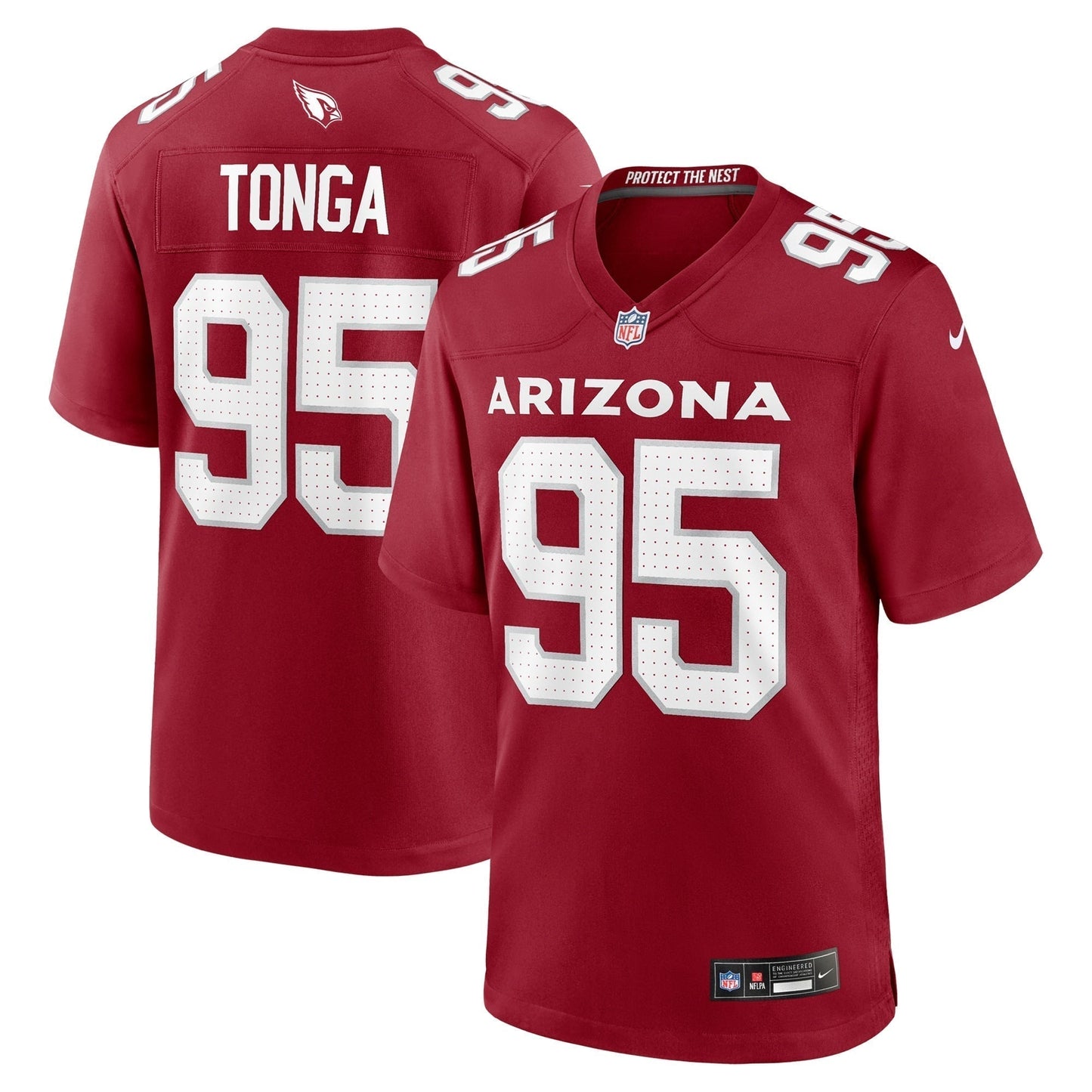 Khyiris Tonga Arizona Cardinals Team Game Jersey - Cardinal football jersey product view 1
