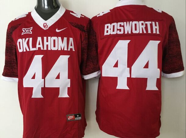 Men's Oklahoma Sooners Brian Bosworth #44 Crimson Player Game Jersey sports jersey product view 1