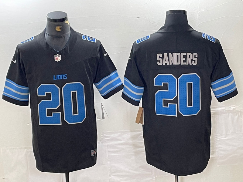 Men's Detroit Lions Barry Sanders Black Vapor F.U.S.E. Limited Jersey football jersey product view 1