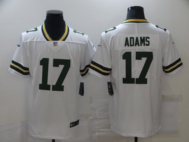 Men's Green Bay Packers Davante Adams #17 White Team Game Jersey1 football jersey product view 1