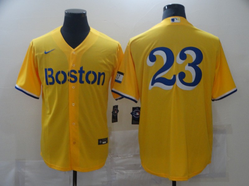 Men's Boston Red Sox Dennis Boyd #23 Gold City Connect Replica Player Jersey baseball jersey product view 1