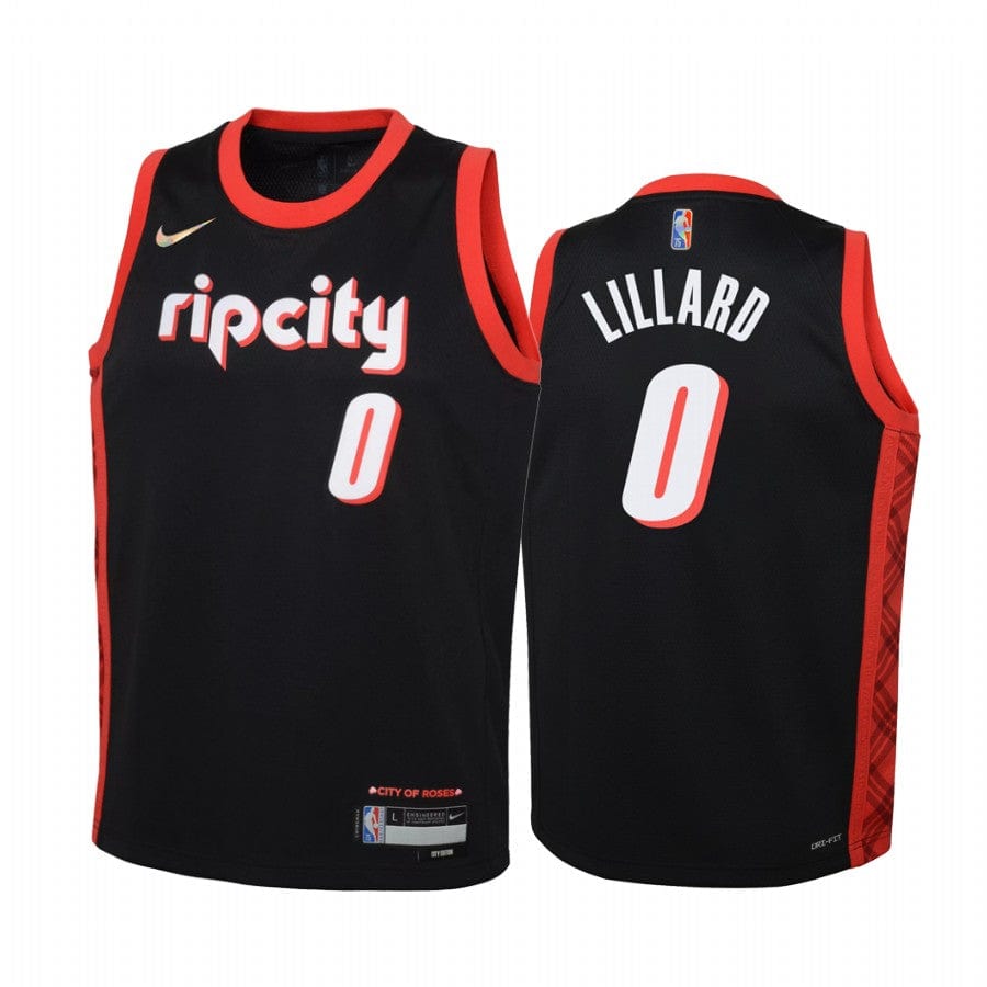 Damian Lillard Portland Trailblazers 2021-22 City Edition Jersey basketball jersey product view 1