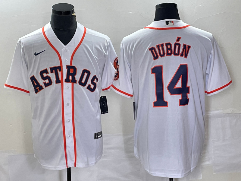 Men's Houston Astros Mauricio Dubon White Home Replica Player Jersey baseball jersey product view 1