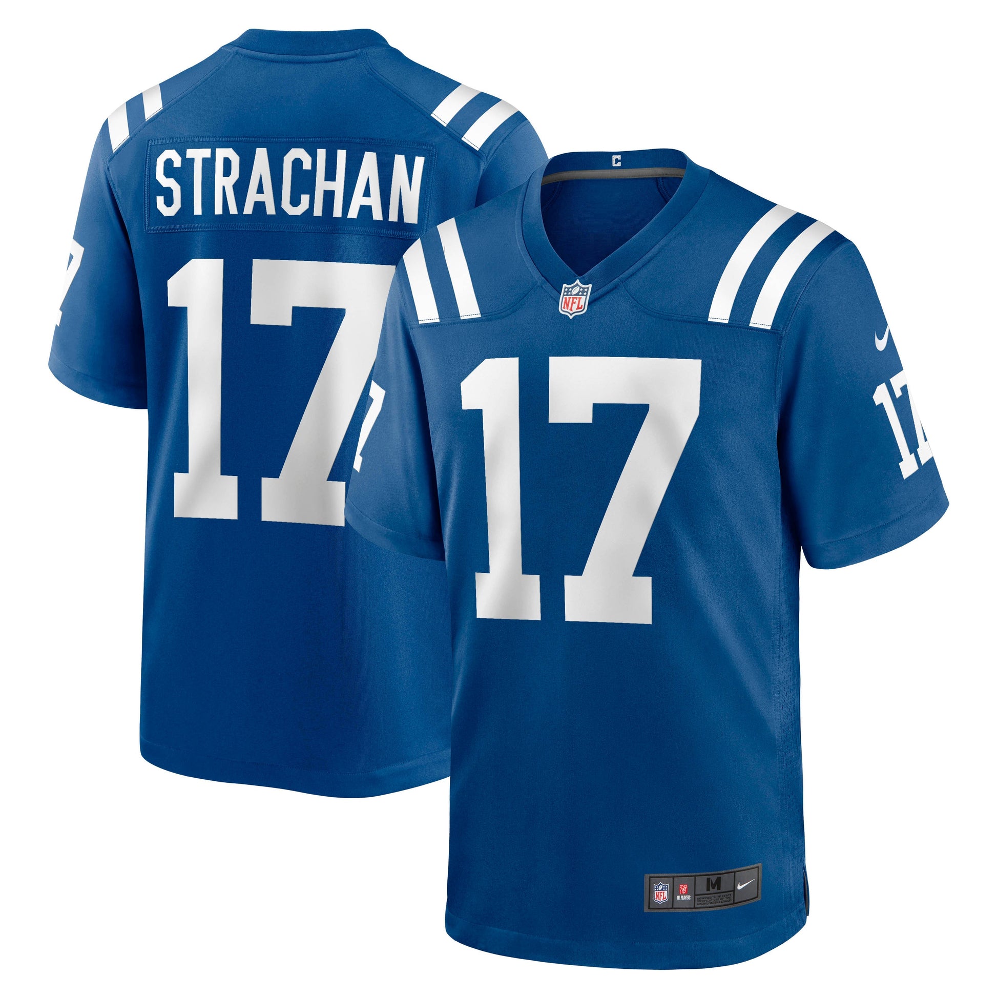 Mike Strachan Indianapolis Colts Game Jersey - Royal football jersey product view 1