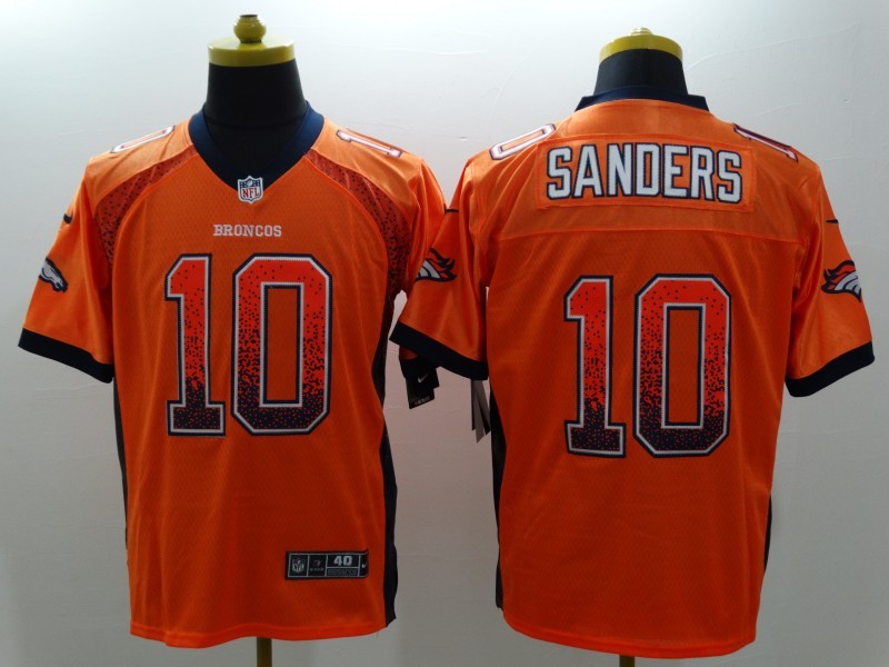 Men's Denver Broncos Emmanuel Sanders #10 Orange Game Jersey1 football jersey product view 1