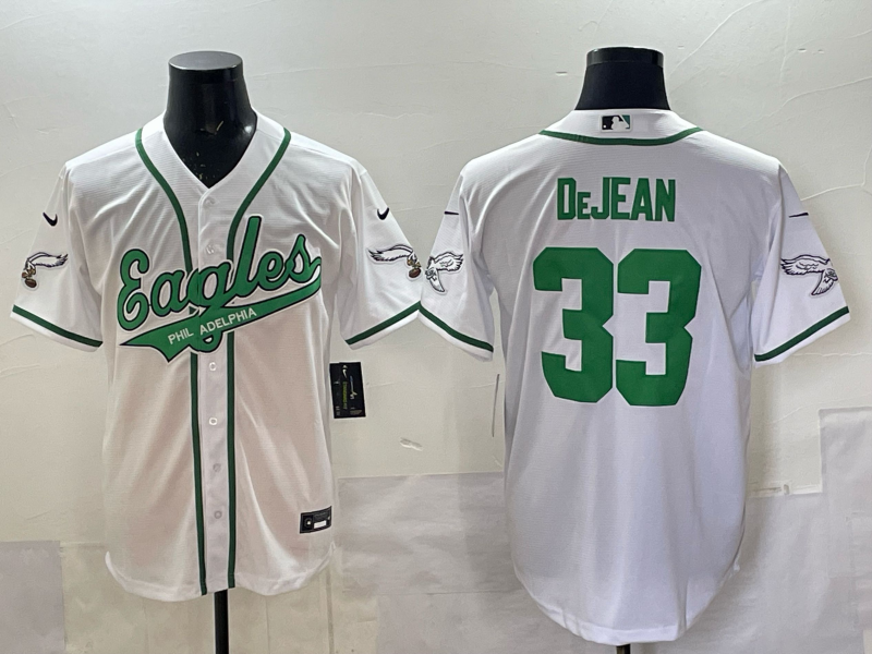 Men's Philadelphia Eagles Cooper DeJean White Player Jersey football jersey product view 1