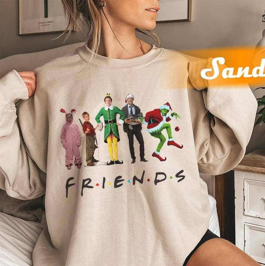 Friends-Themed Christmas Ugly Sweatshirt Unisex T-shirt, Sweatshirt, Hoodie, Long Sleeve Tee - T-Shirt, Sweatshirt, Hoodie