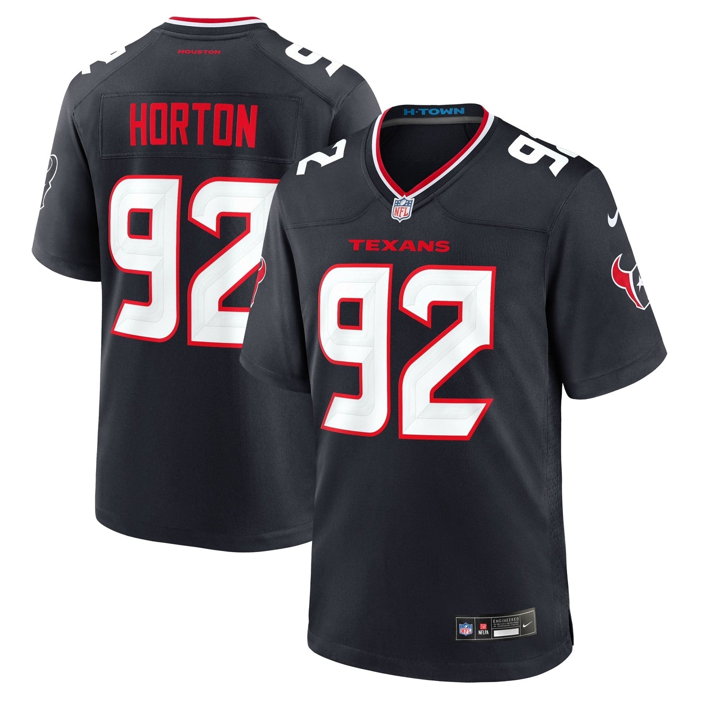 Houston Texans Dylan Horton Navy Team Game Jersey football jersey product view 1