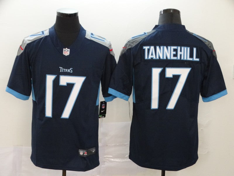 Men's Tennessee Titans Ryan Tannehill Navy Player Game Jersey football jersey product view 1