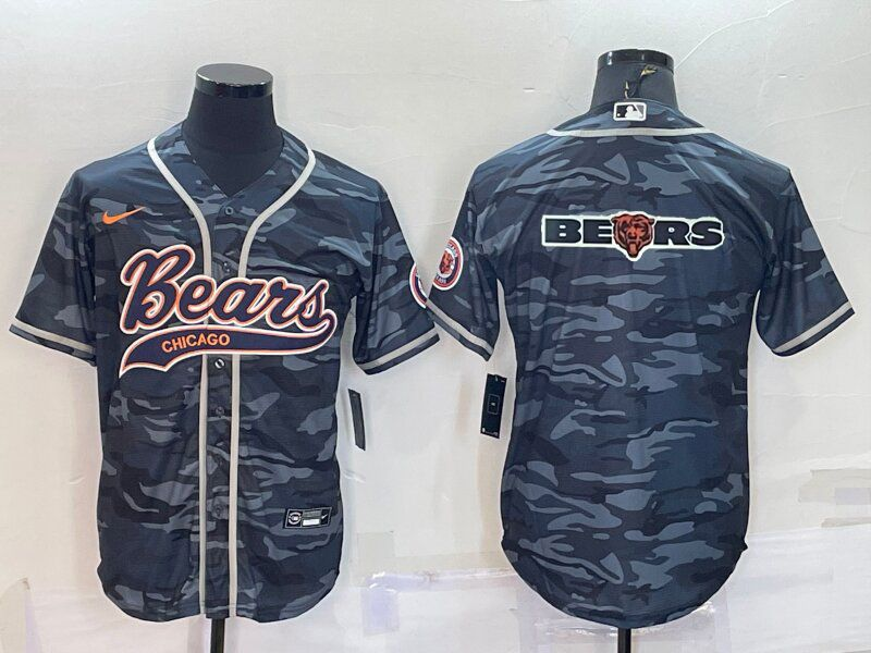 Men's Chicago Bears Grey Camouflage Game Jersey football jersey product view 1