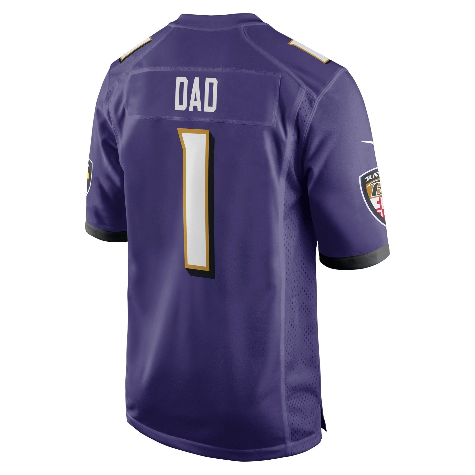 Baltimore Ravens Number 1 Dad Purple Game Jersey football jersey product view 3
