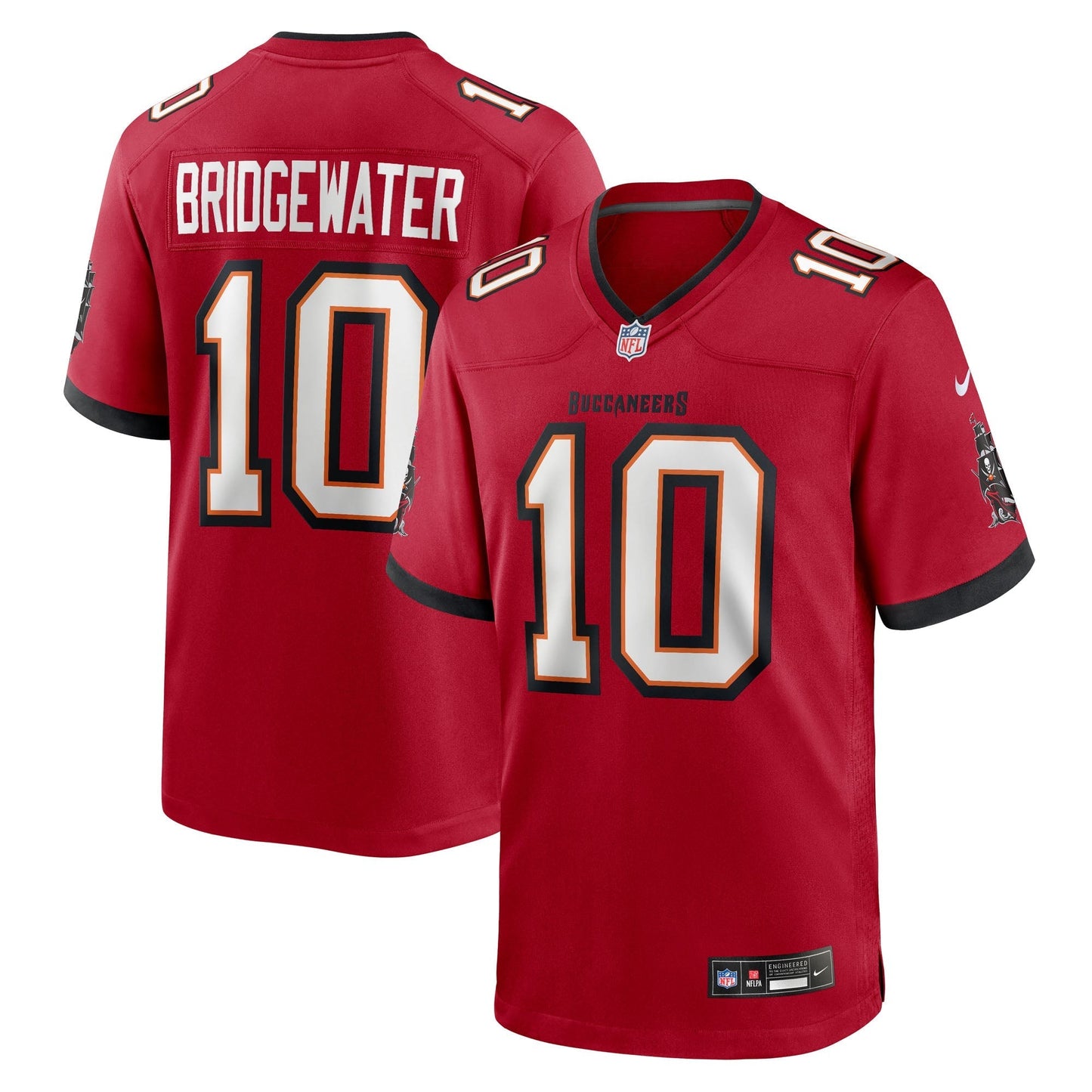 Tampa Bay Buccaneers Teddy Bridgewater Red Team Game Jersey football jersey product view 1