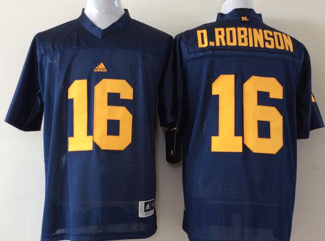 Men's Michigan Wolverines Denard Robinson Navy Alumni Player Game Jersey sports jersey product view 1