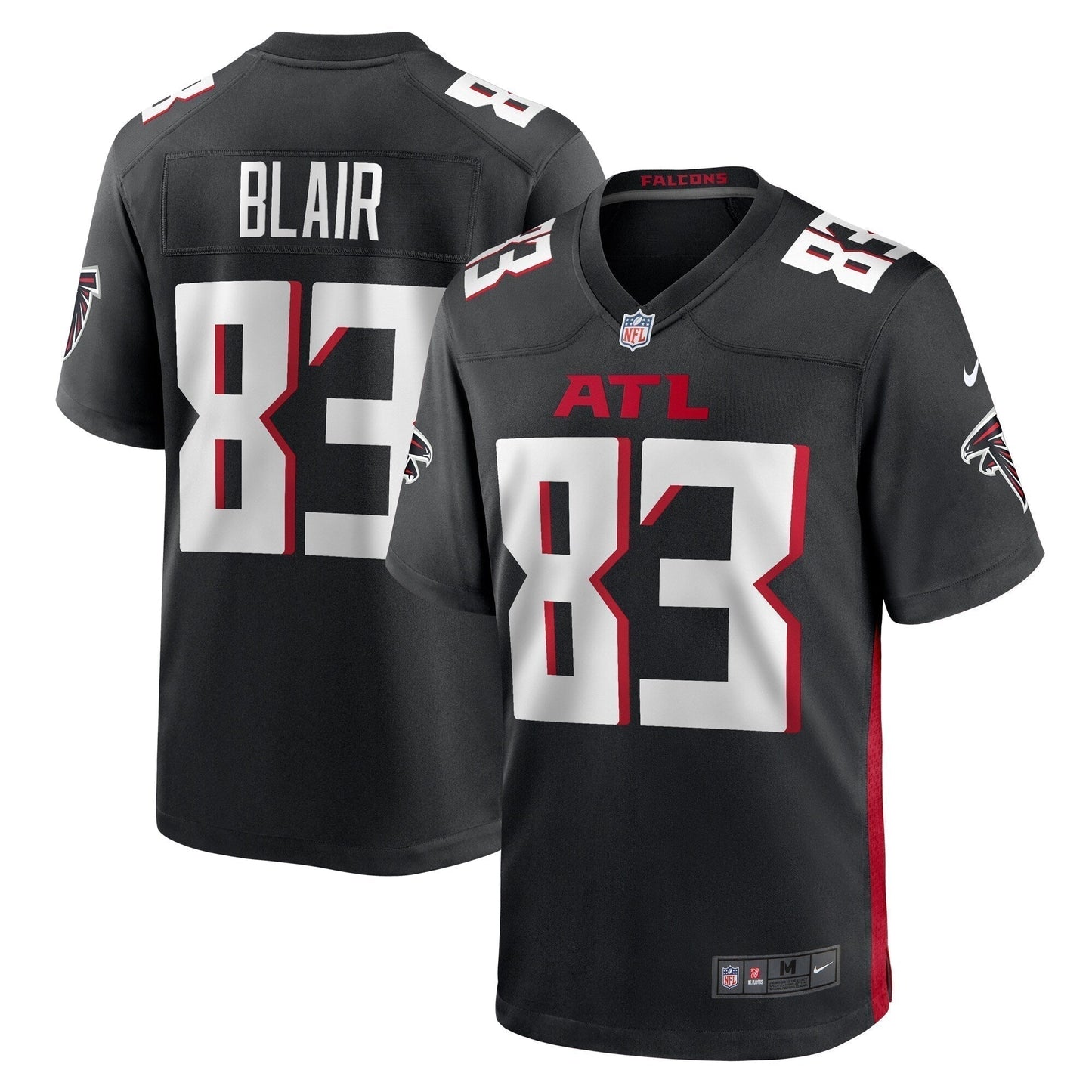 Chris Blair Atlanta Falcons Game Jersey - Black football jersey product view 1