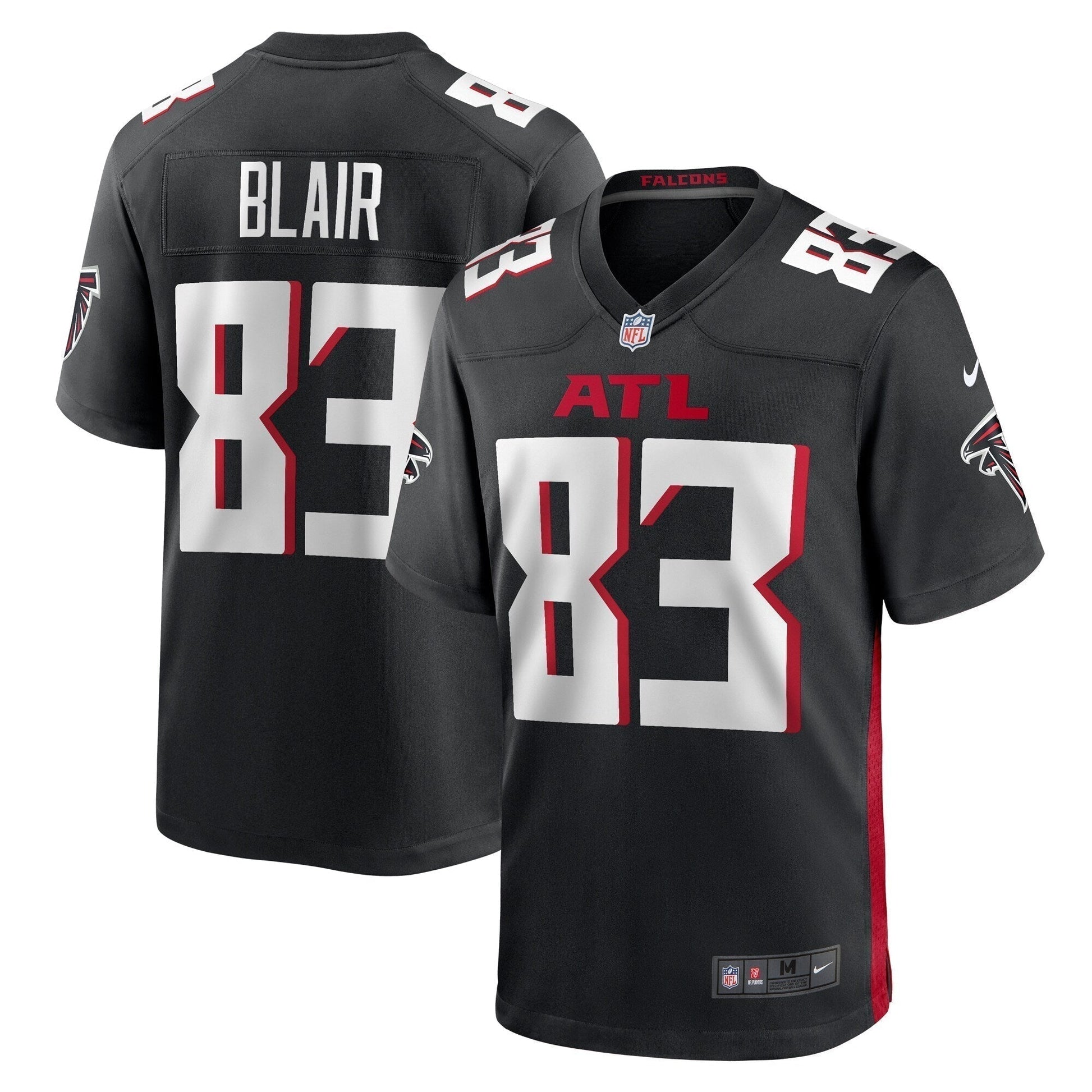 Chris Blair Atlanta Falcons Game Jersey - Black football jersey product view 1