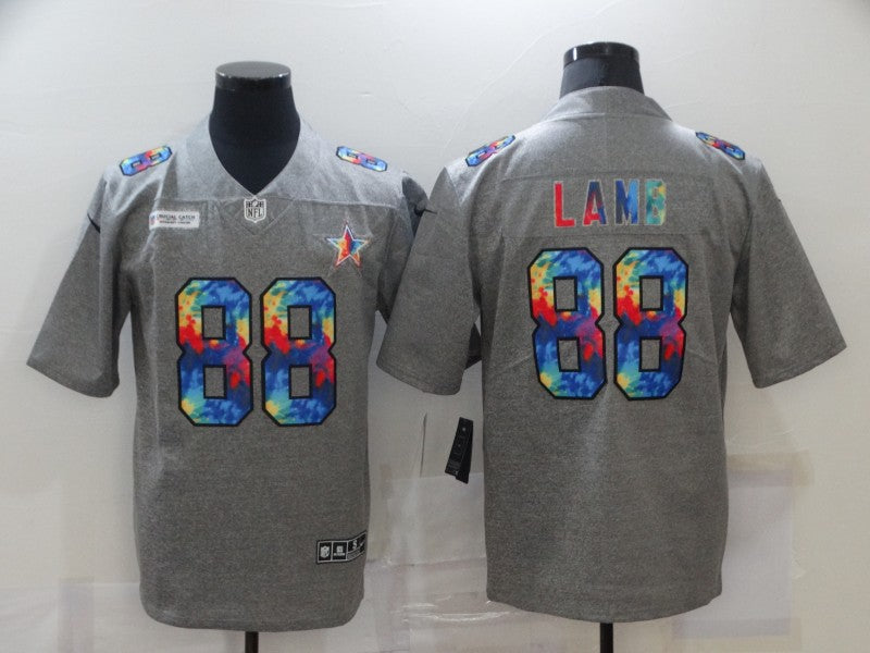 Men's Dallas Cowboys CeeDee Lamb #88 Gray Game Player Jersey1 football jersey product view 1