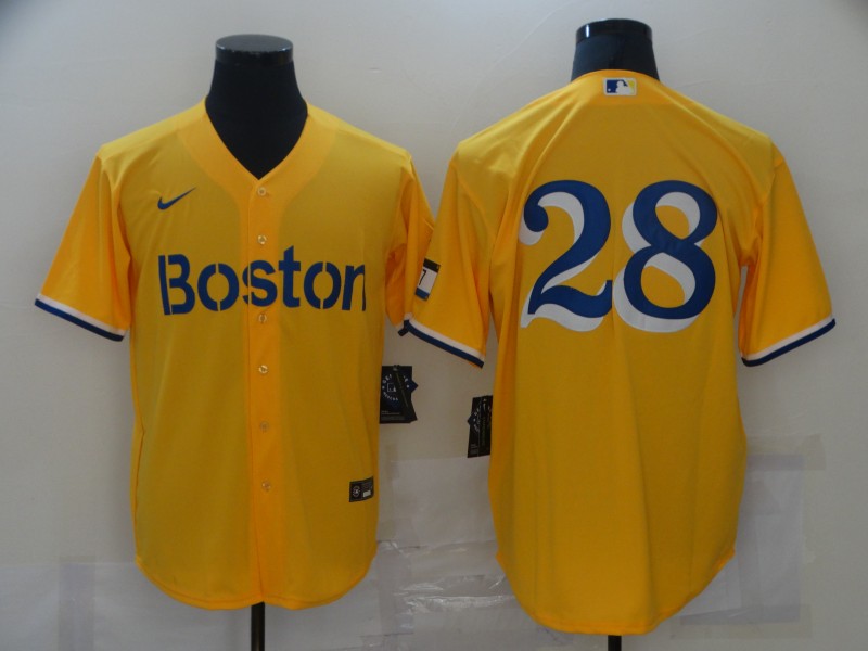 Men's Boston Red Sox J.D. Martinez Gold City Connect Replica Player Jersey baseball jersey product view 1