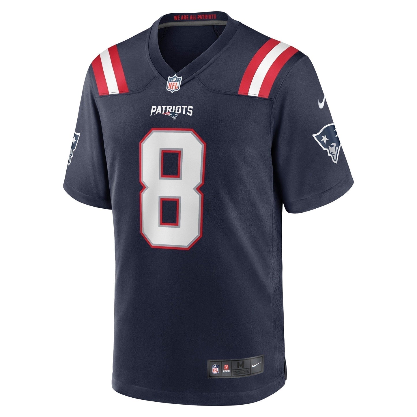 Ja'Whaun Bentley New England Patriots Game Jersey - Navy football jersey product view 2