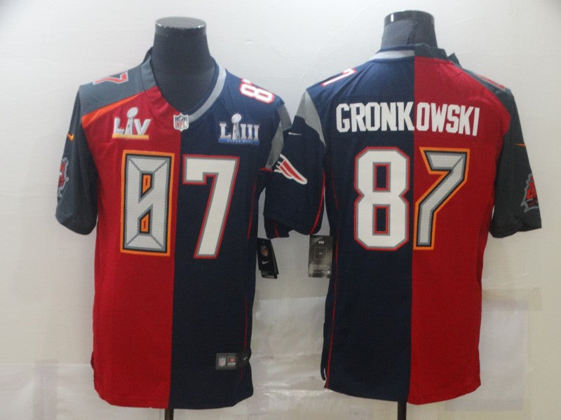 Men's Tampa Bay Buccaneers Rob Gronkowski Red/Blue Game Jersey football jersey product view 1