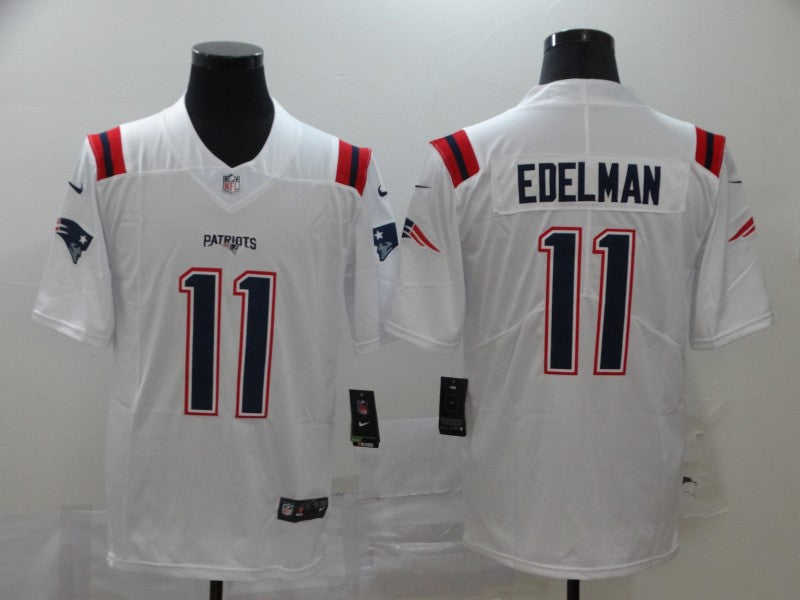 Men's New England Patriots Julian Edelman White Game Player Jersey football jersey product view 1