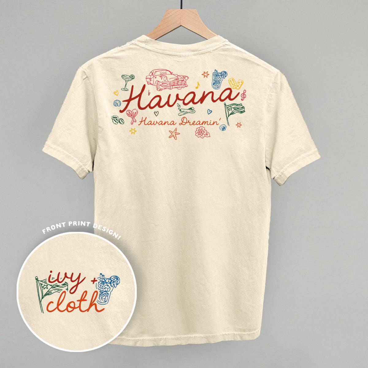 Havana Doodles (Back Print) Unisex T-shirt, Sweatshirt, Hoodie, Long Sleeve Tee - T-Shirt, Sweatshirt, Hoodie