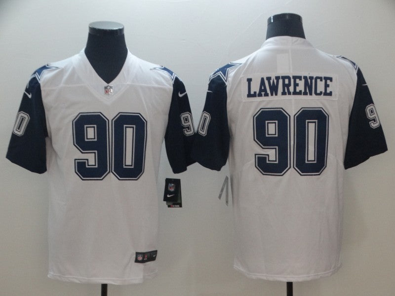 Men's Dallas Cowboys DeMarcus Lawrence #90 White Game Jersey1 football jersey product view 1