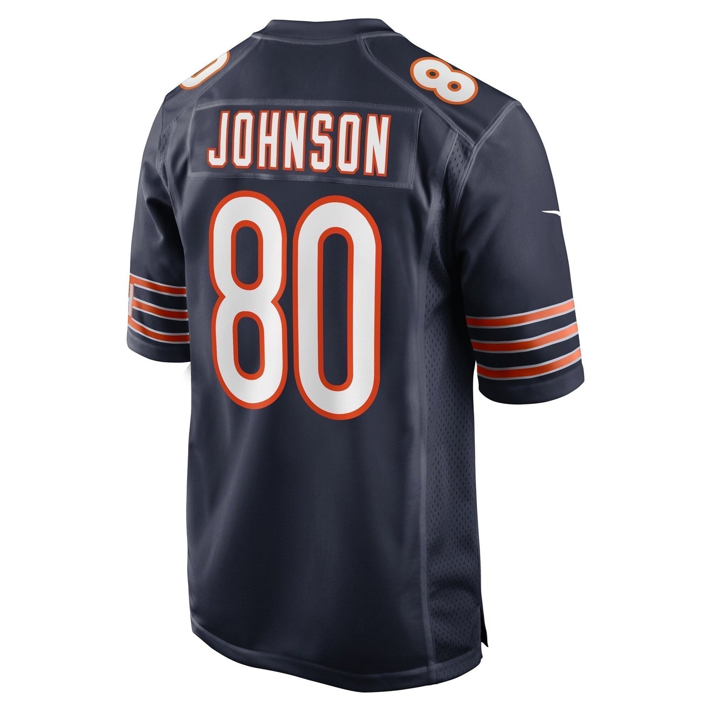 Collin Johnson Chicago Bears Game Jersey - Navy football jersey product view 3