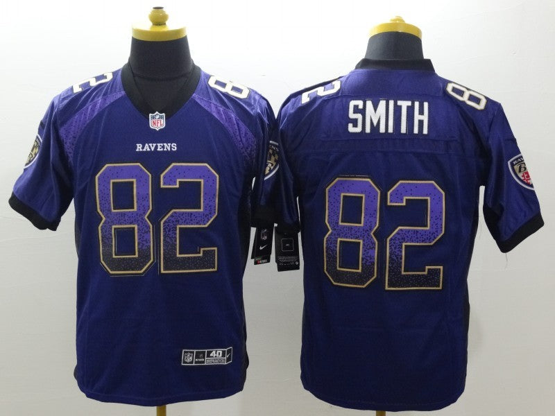 Men's Baltimore Ravens Torrey Smith #82 Purple Game Jersey1 football jersey product view 1