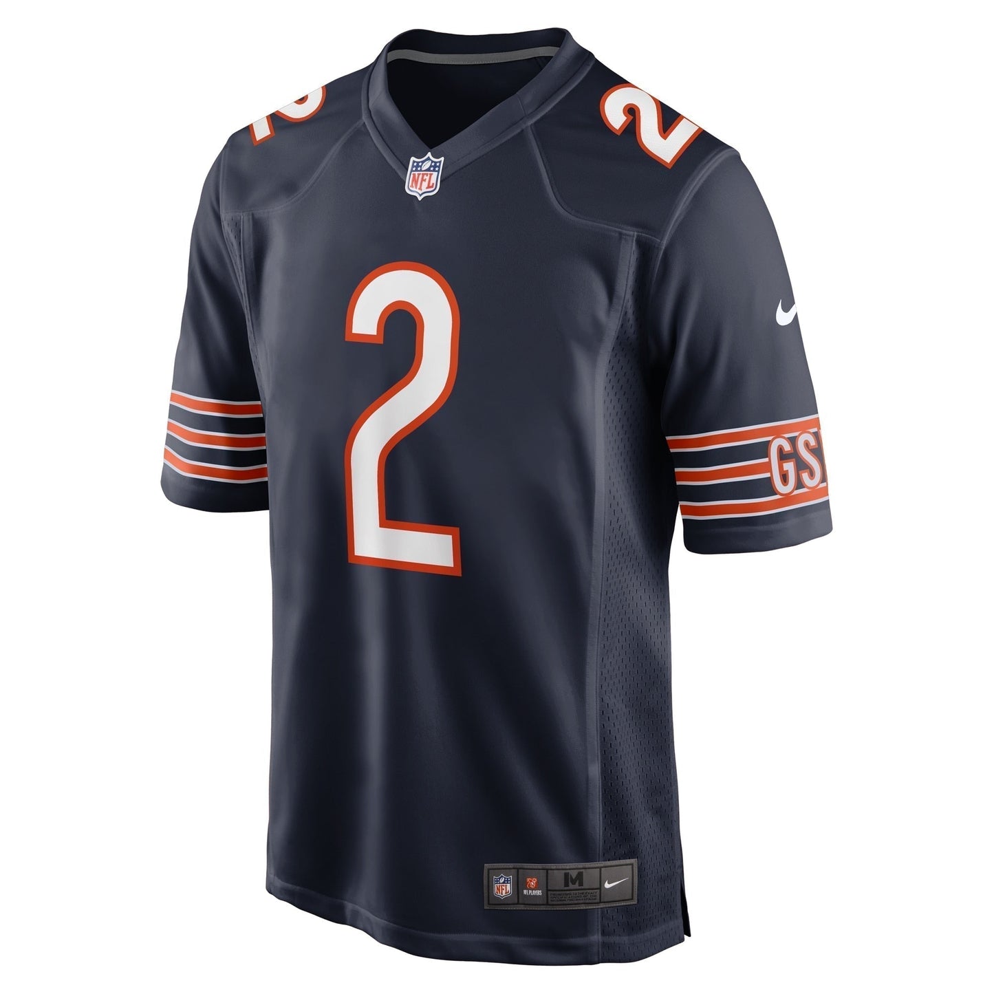 D.J. Moore Chicago Bears Team Color Game Jersey - Navy football jersey product view 2