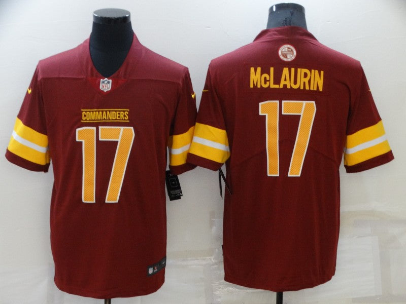 Men's Washington Commanders Terry Mclaurin Red Game Player Jersey football jersey product view 1