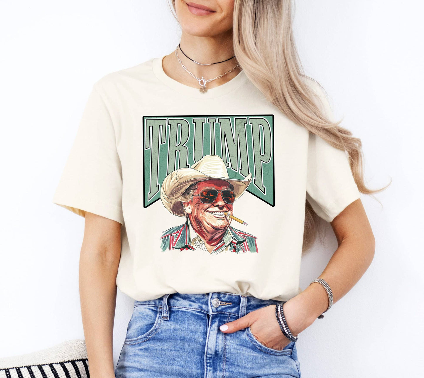 Trump Cowboy Tee Make America Great Daddy Maga Shirt Unisex T-shirt, Sweatshirt, Hoodie, Long Sleeve Tee - T-Shirt, Sweatshirt, Hoodie