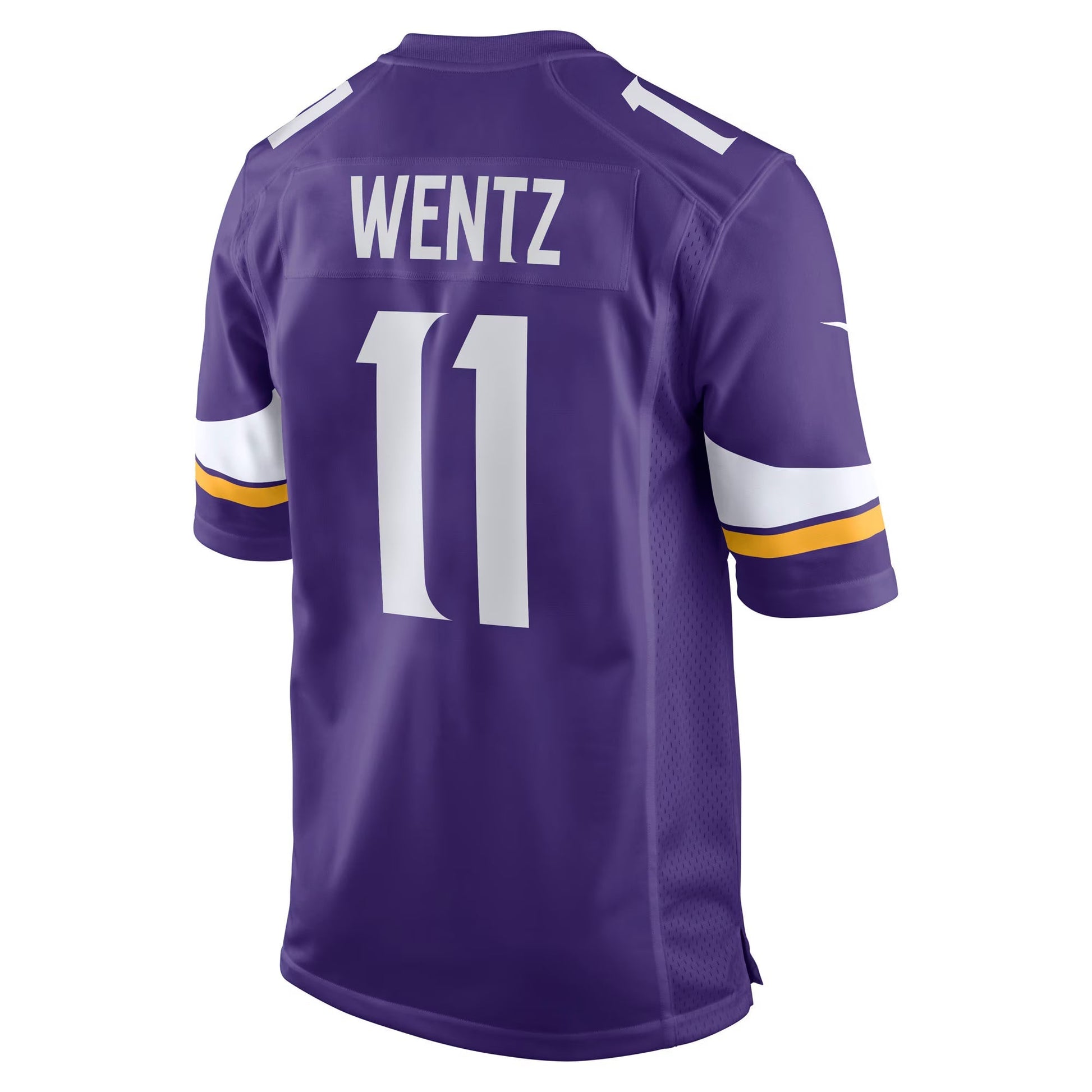 Minnesota Vikings Carson Wentz Purple Team Game Jersey football jersey product view 1
