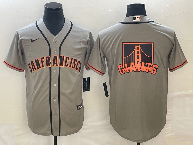 Men's San Francisco Giants Gray Replica Player Jersey baseball jersey product view 1