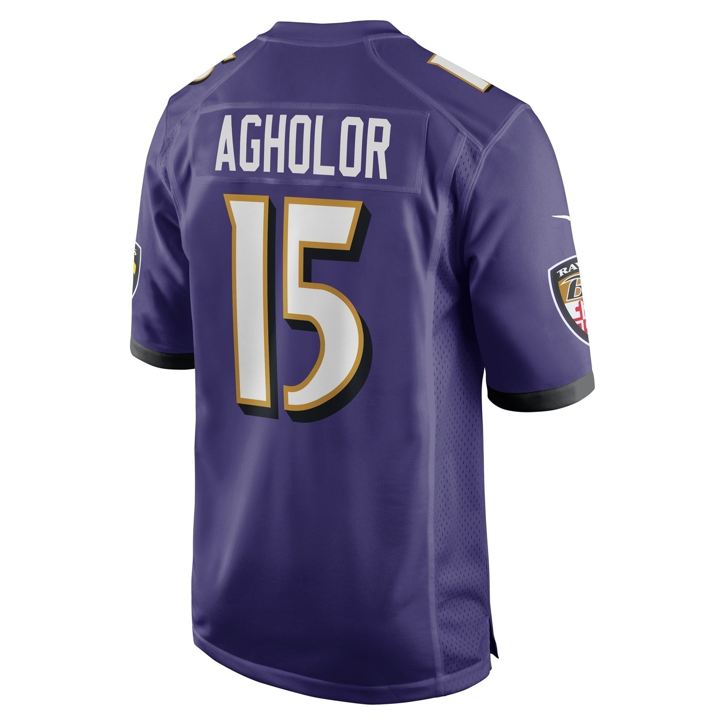 Nelson Agholor Baltimore Ravens Game Jersey - Purple football jersey product view 3