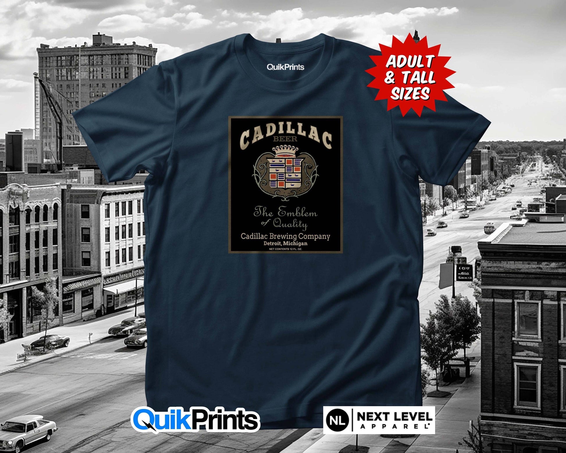 Cadillac Beer Detroit Michigan Custom Made T-Shirts Unisex T-shirt, Sweatshirt, Hoodie, Long Sleeve Tee - T-Shirt, Sweatshirt, Hoodie