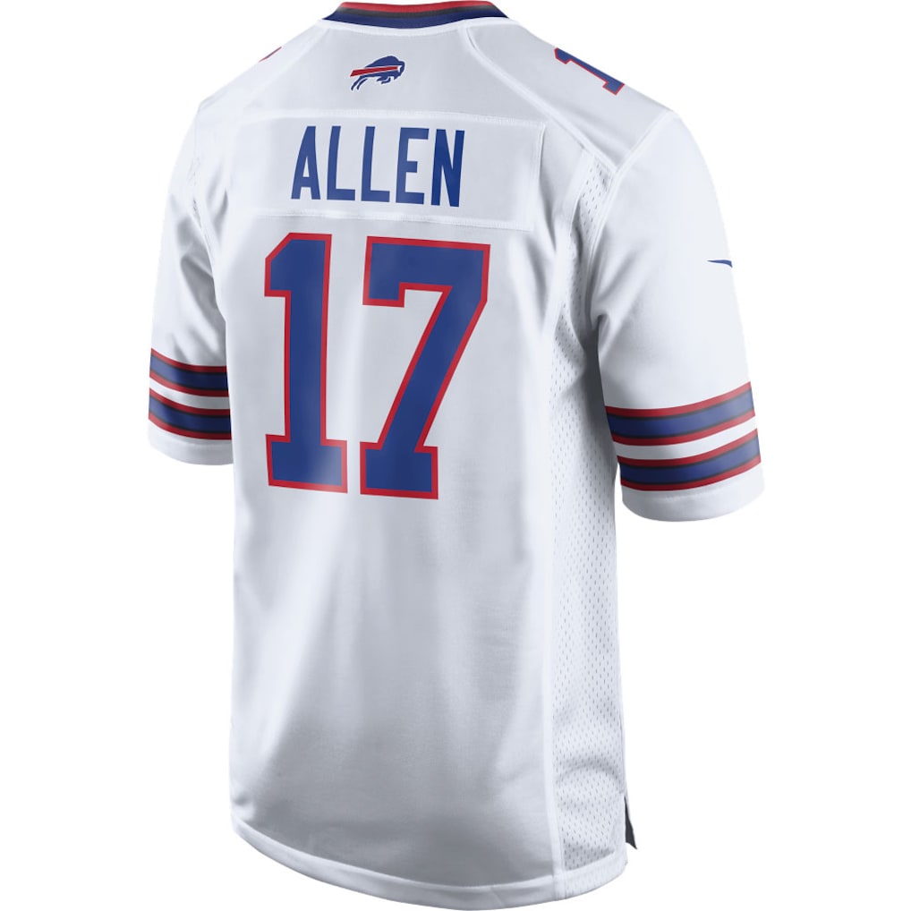 B.Bills #17 Josh Allen White Game Player Jersey football jersey product view 1