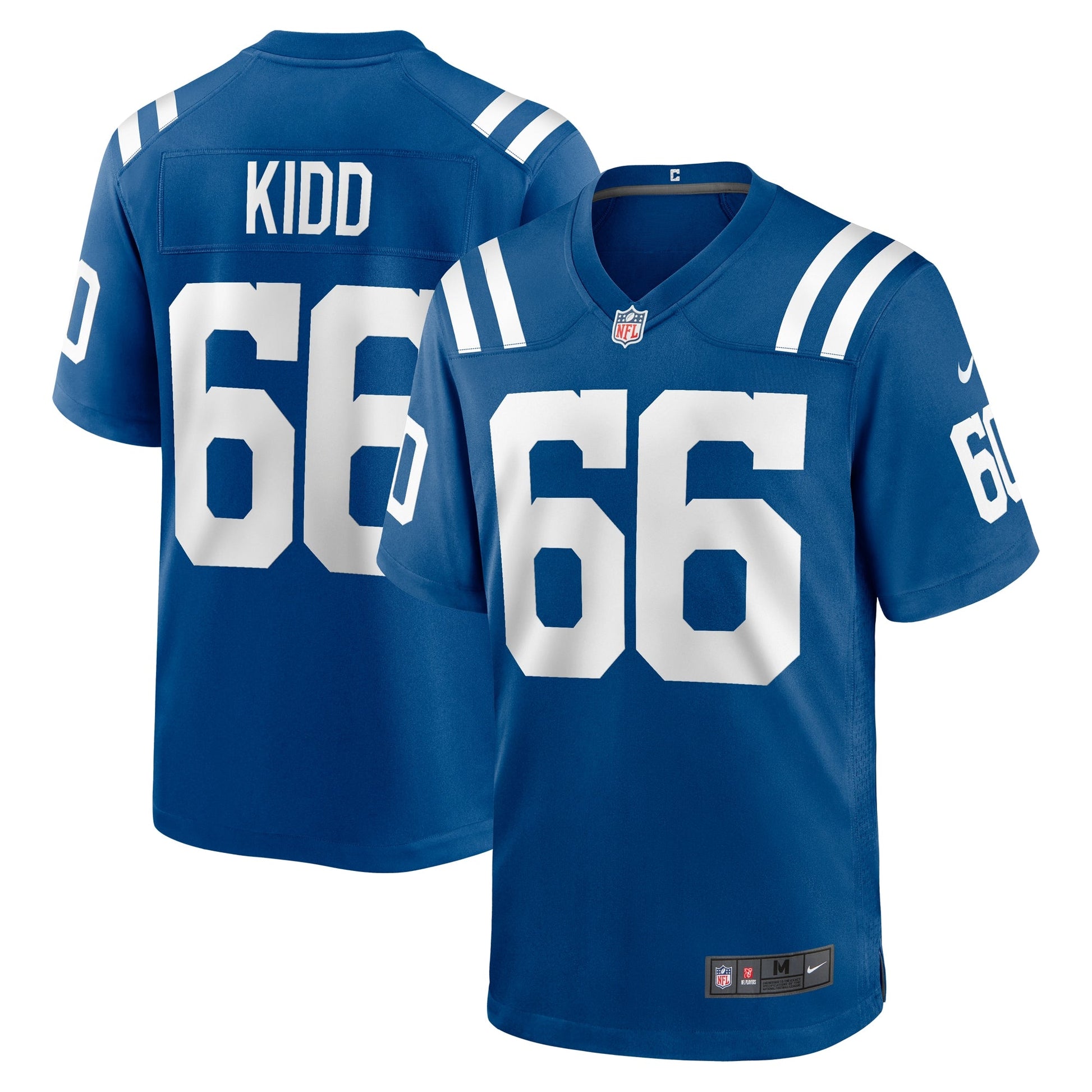 Lewis Kidd Indianapolis Colts Game Jersey - Royal football jersey product view 1
