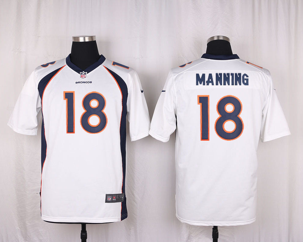 Men's Denver Broncos Peyton Manning White Jersey football jersey product view 1