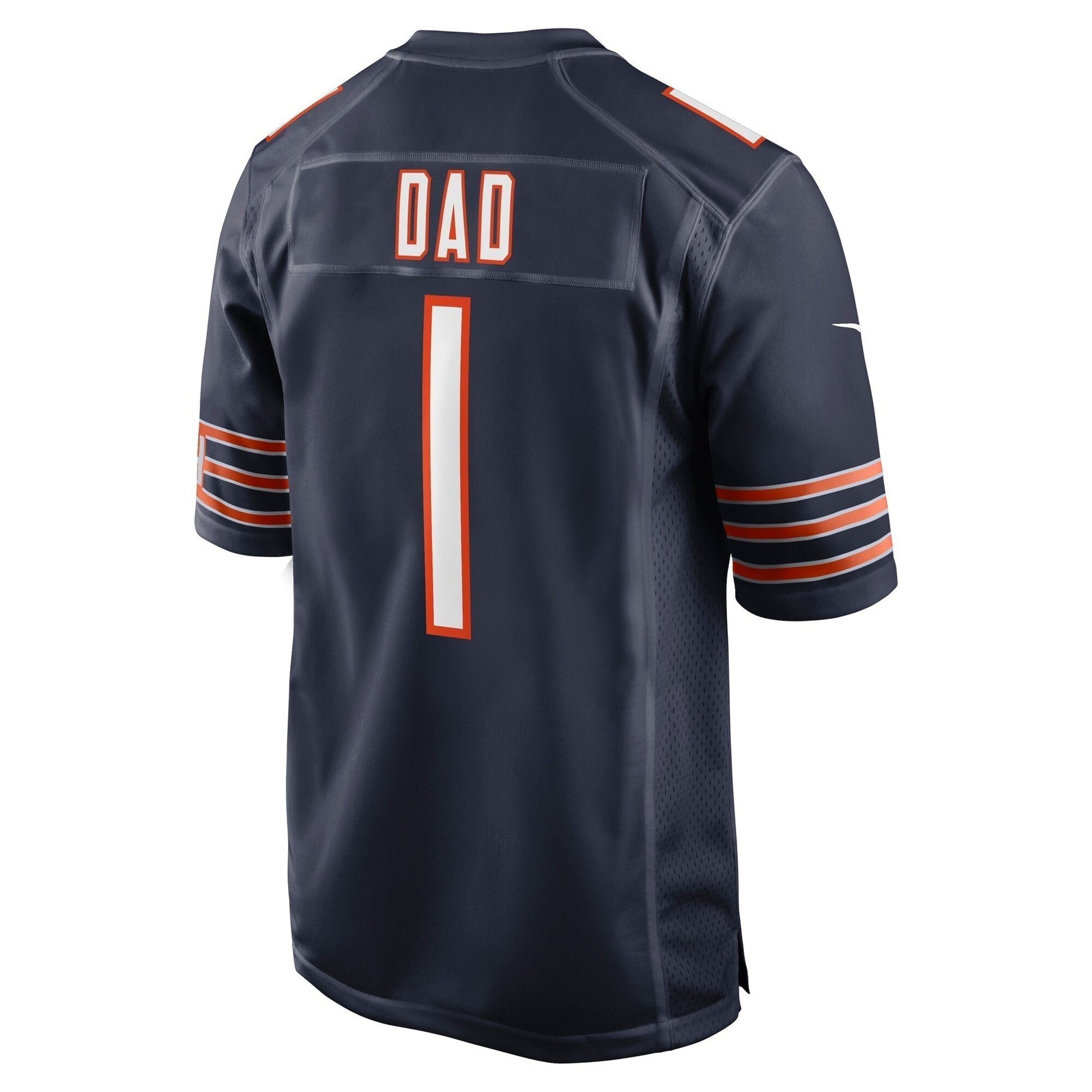 Number 1 Dad Chicago Bears Game Jersey - Navy football jersey product view 3