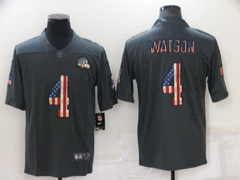 Men's Cleveland Browns Deshaun Watson #4 Black Player Jersey1 football jersey product view 1