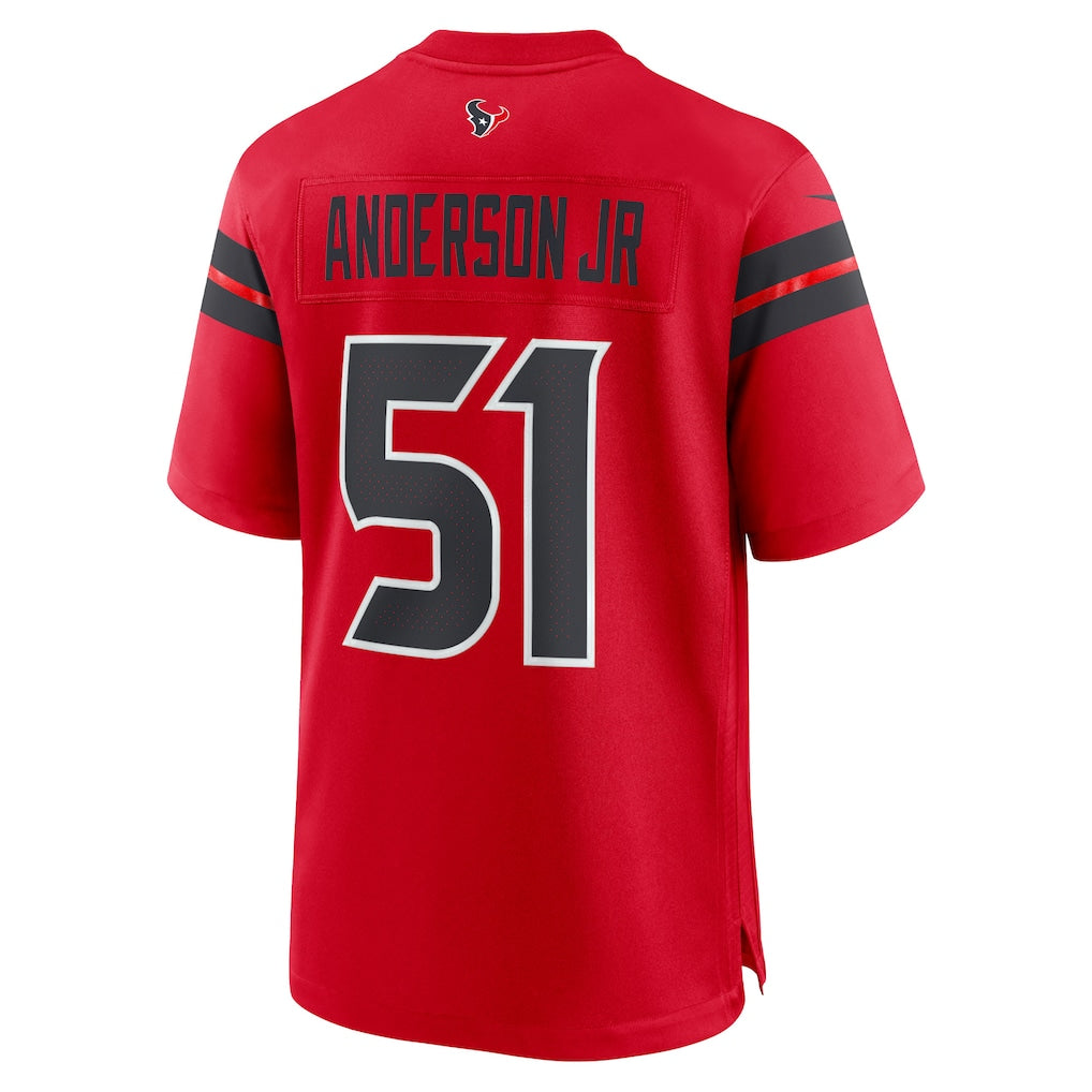 H.Texans #51 Will Anderson Jr. Red Alternate Game Jersey football jersey product view 1