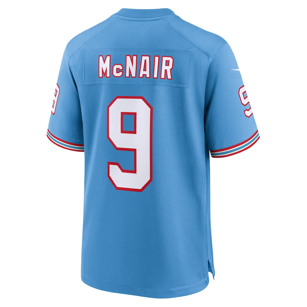T.Titans #9 Steve McNair Light Blue Retired Player Alternate Game Jersey football jersey product view 1