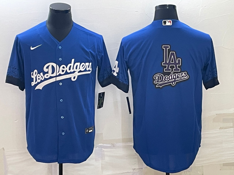 Men's Los Angeles Dodgers Blue Authentic Baseball Jersey1 baseball jersey product view 1