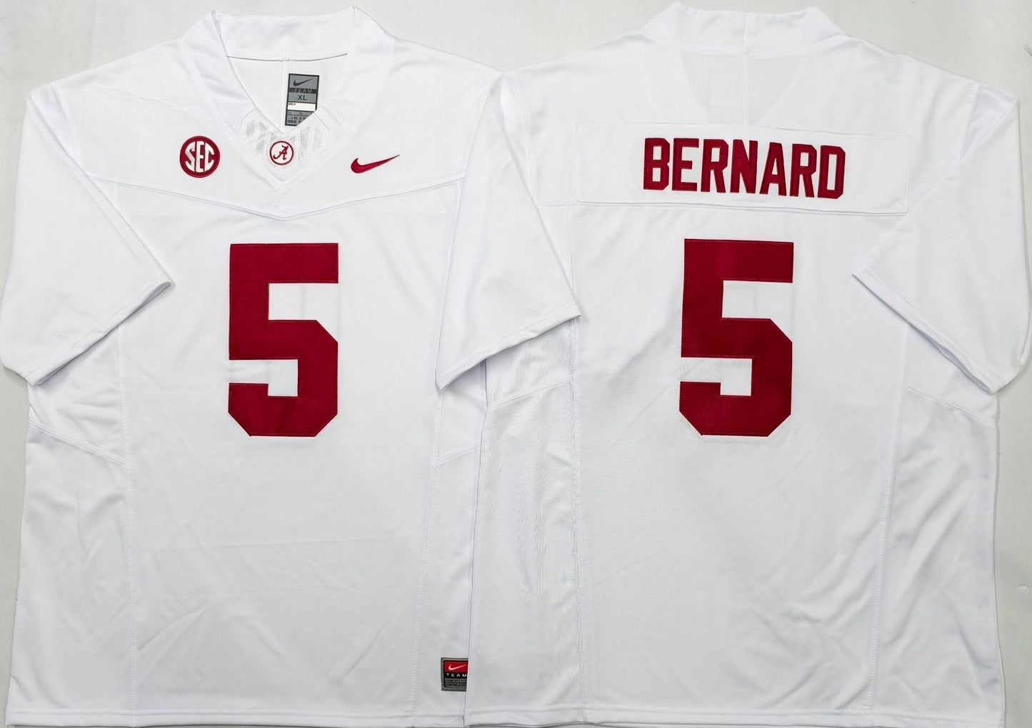 Men's Alabama Crimson Tide Germie Bernard #5 White Player Game Jersey sports jersey product view 1