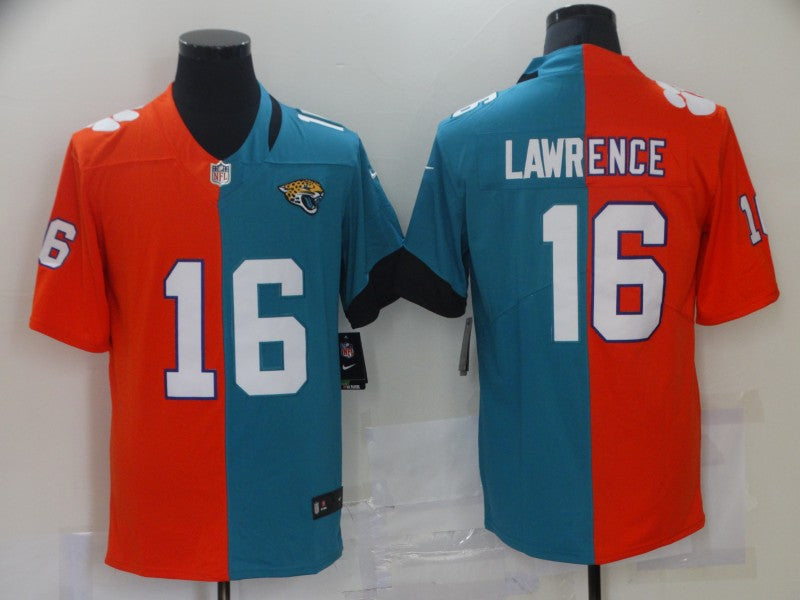 Men's Jacksonville Jaguars Trevor Lawrence Red/Teal Game Jersey football jersey product view 1