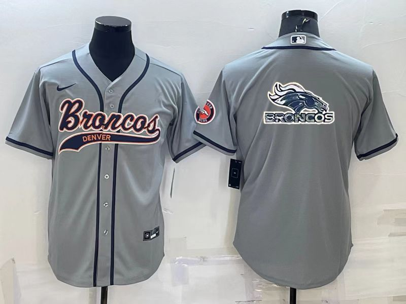 Men's Denver Broncos Gray Game Jersey football jersey product view 1