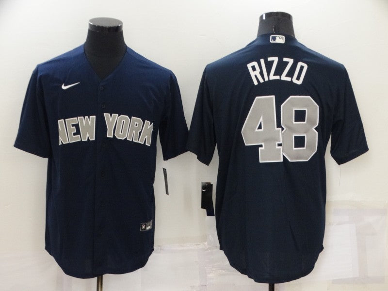 Men's New York Yankees Anthony Rizzo #48 Navy Replica Player Jersey baseball jersey product view 1
