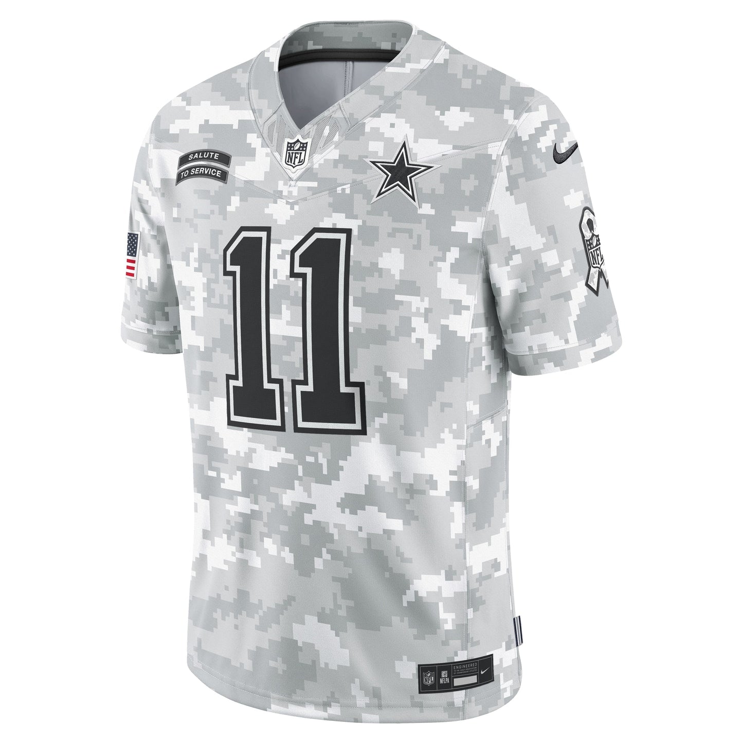 Micah Parsons Dallas Cowboys 2024 Salute to Service Limited Jersey - Arctic Camo football jersey product view 2